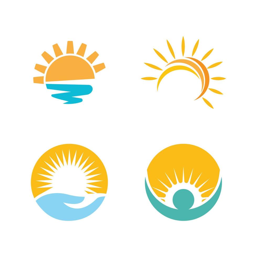 logotipo de ilustración de sol vector