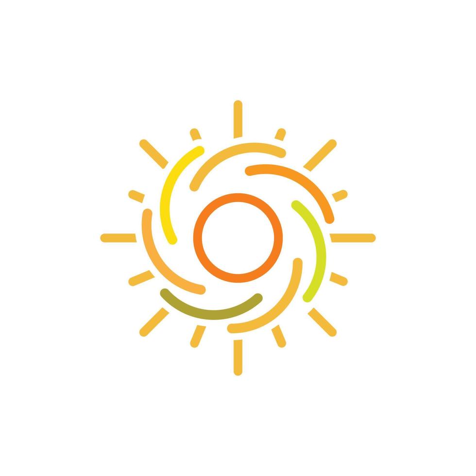 logotipo de ilustración de sol vector