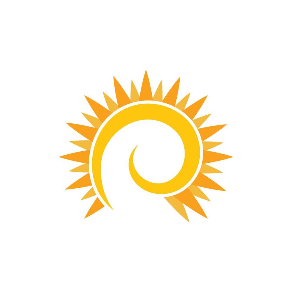 logotipo de ilustración de sol vector