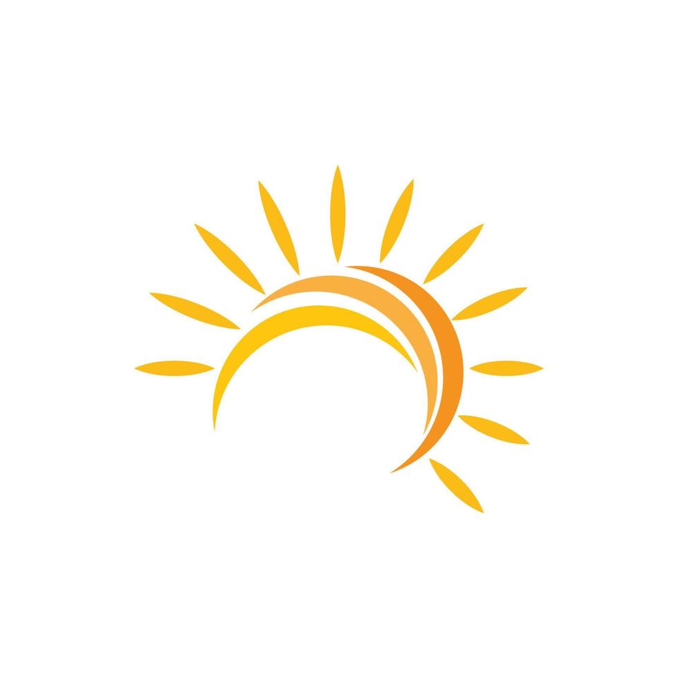 logotipo de ilustración de sol vector