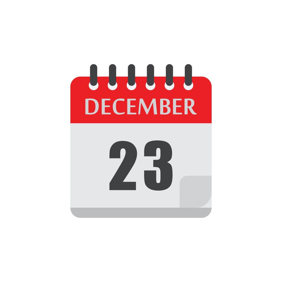 December calender date vector