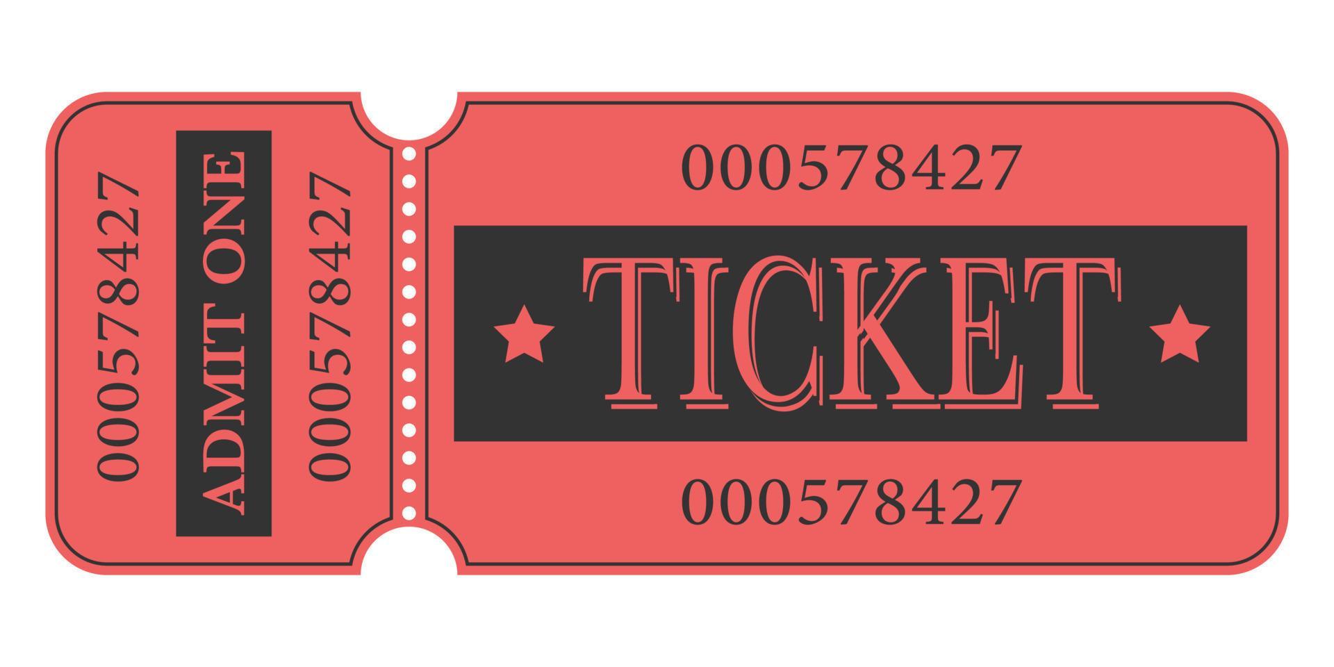 Retro pink ticket. 14483659 Vector Art at Vecteezy