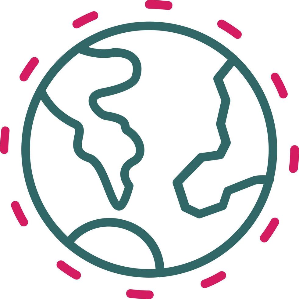 Ozone Layer Line Two Color vector