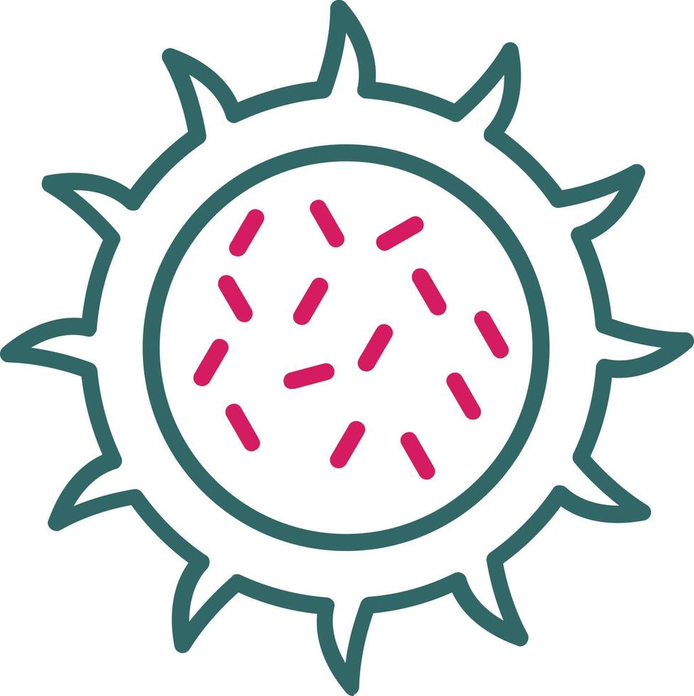 Dragon Fruit Line Two Color vector