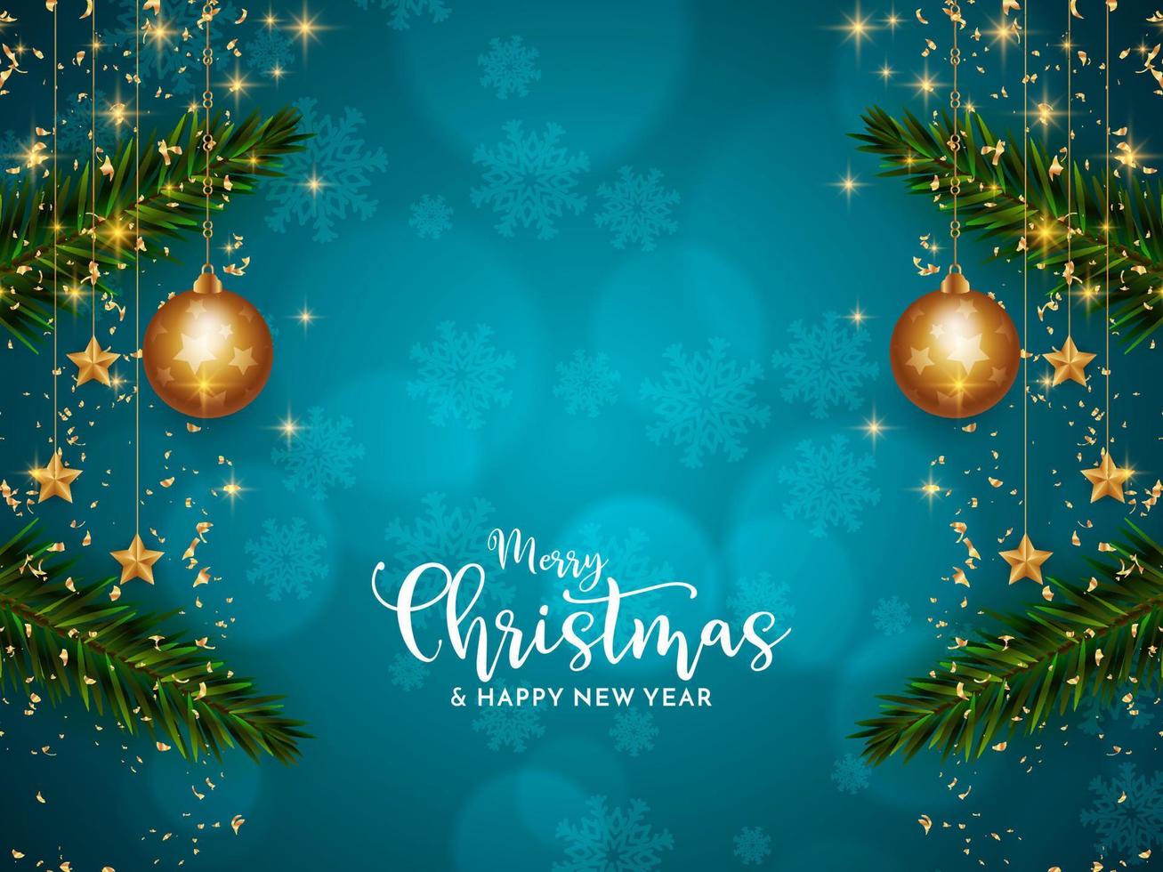 Merry Christmas festival decorative stylish background design vector