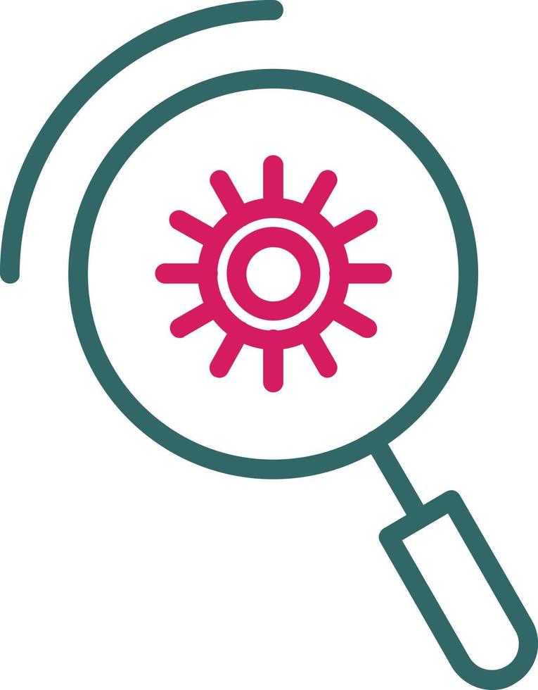 Magnification Line Two Color vector