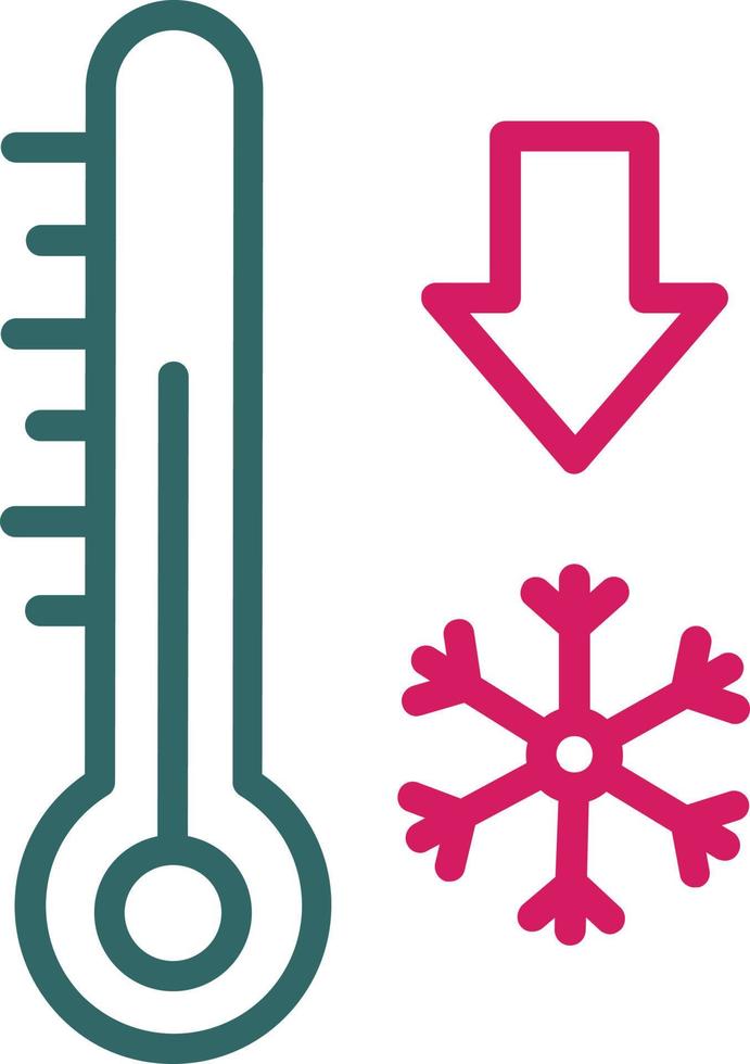 Freezing Line Two Color vector