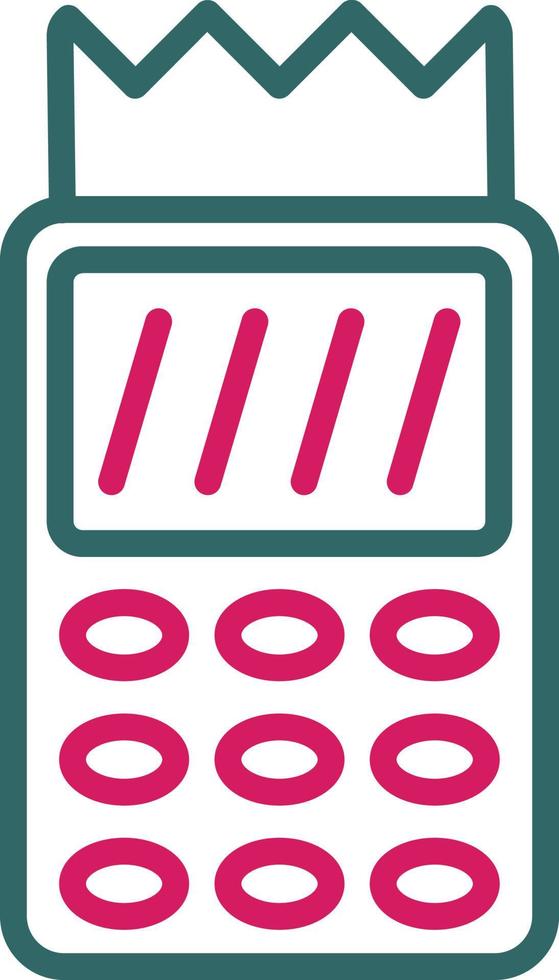 Pos terminal Line Two Color vector