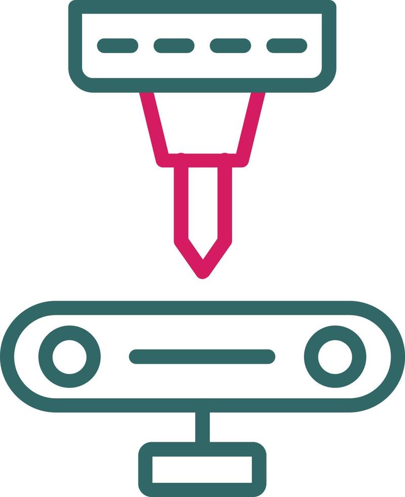 Machine Line Two Color vector