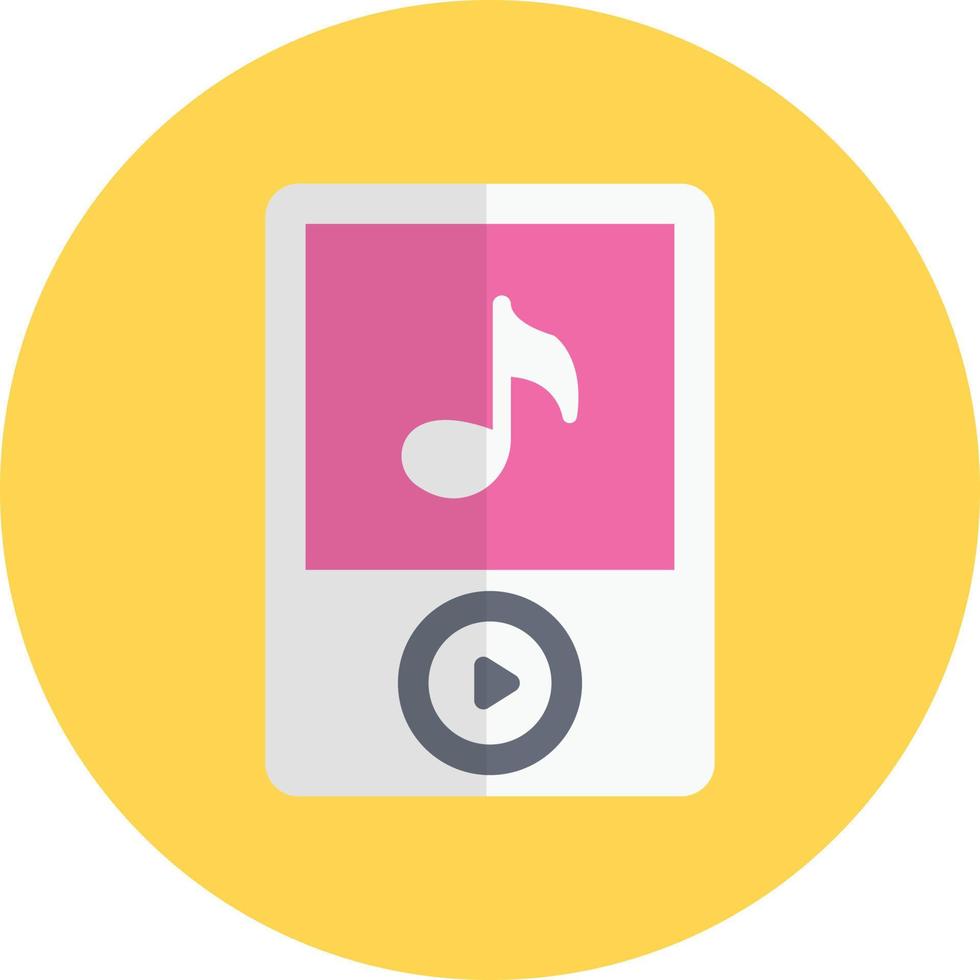 ilustración de vector de reproductor de música en un fondo. símbolos de calidad premium. iconos vectoriales para concepto y diseño gráfico.