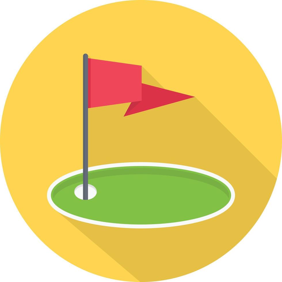 ilustración de vector de bandera de golf en un fondo. símbolos de calidad premium. iconos vectoriales para concepto y diseño gráfico.