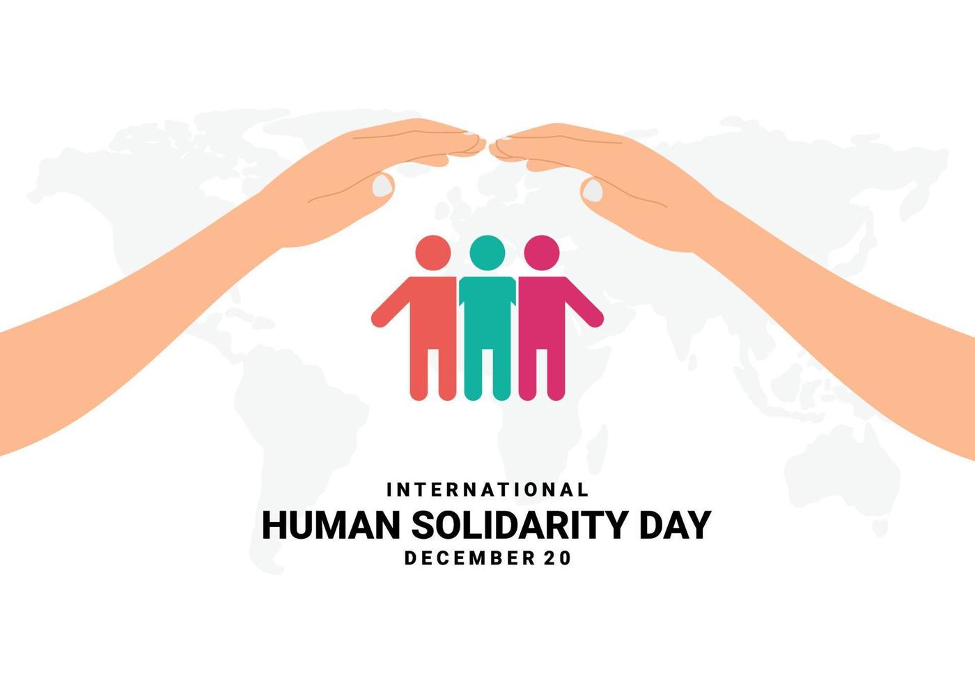 International human solidarity day background celebrated december 20. vector