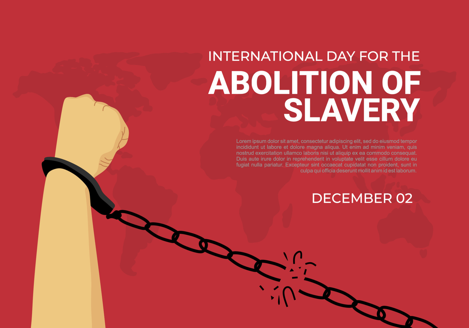 International day for the abolition of slavery celebrate on december 2