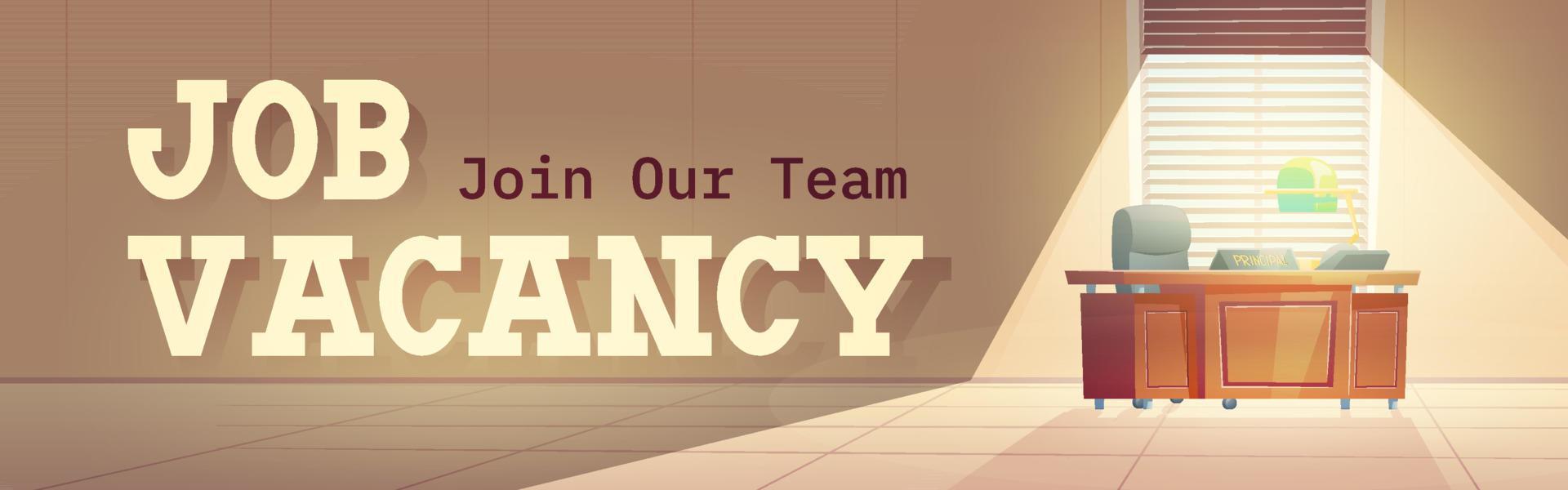 Vector poster of job vacancy, hire staff
