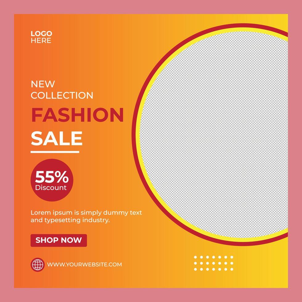 New collection fashion sale and social media post banner vector
