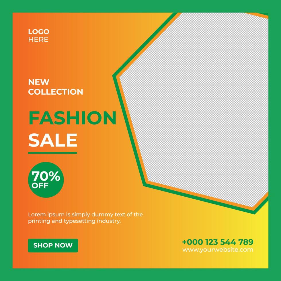 New collection fashion sale and social media post banner vector