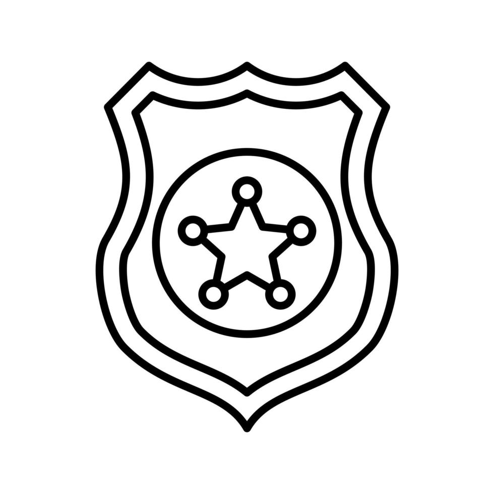 icono de vector de escudo de policía