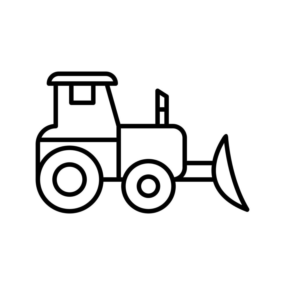 icono de vector de tractor industrial