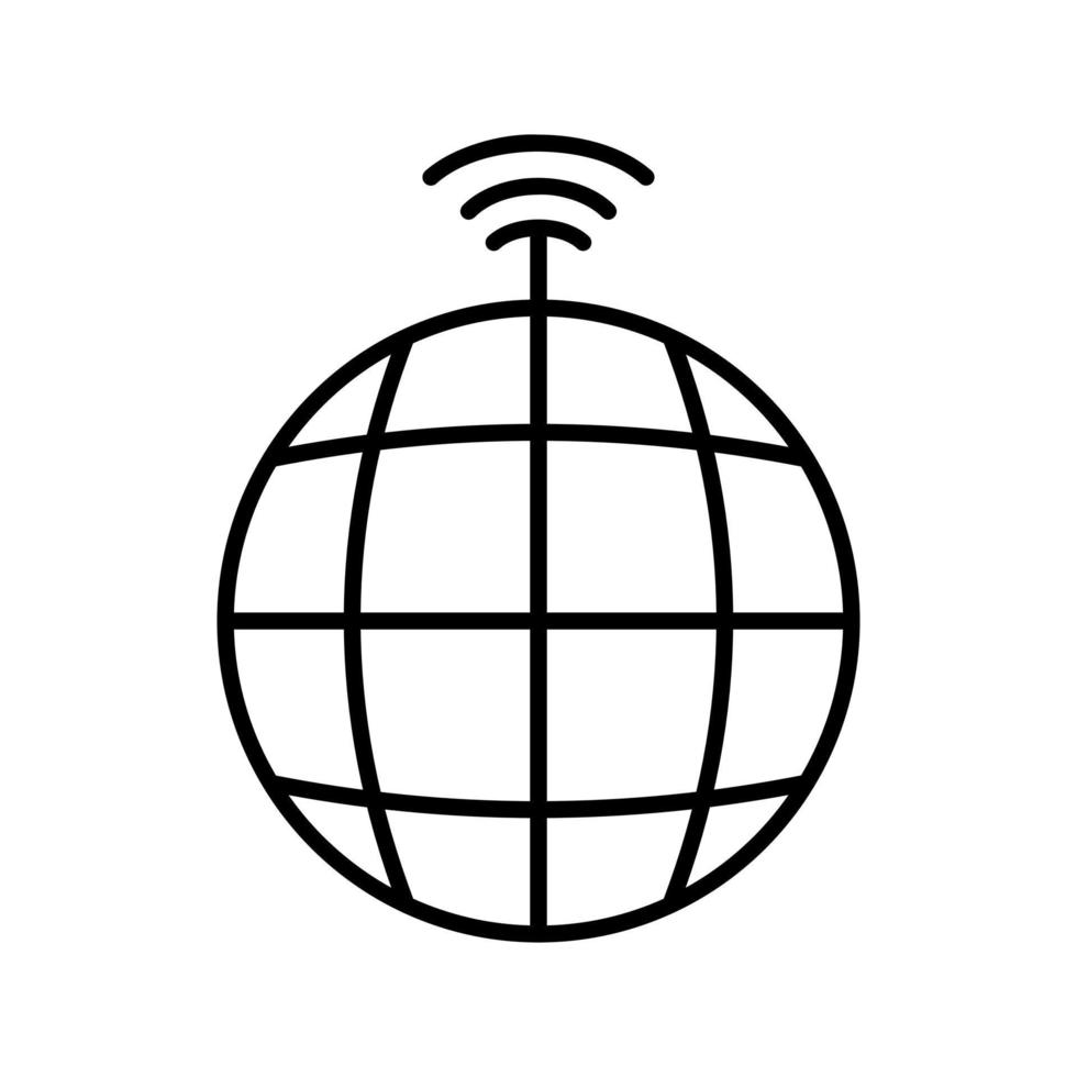 icono de vector de señales globales