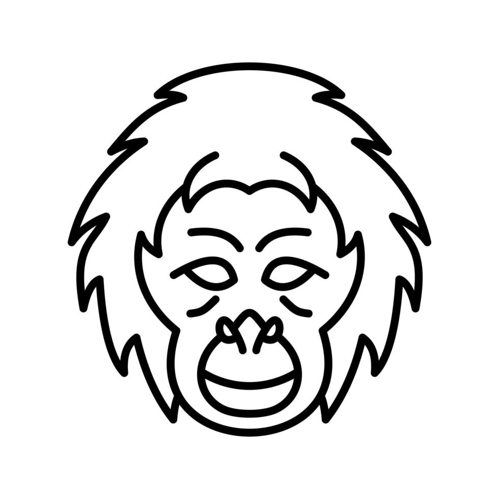 Orangutan Vector Icon