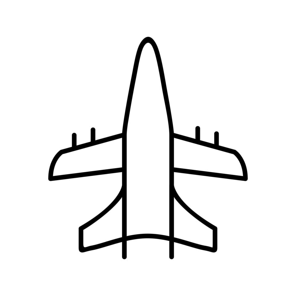 icono de vector de avión militar