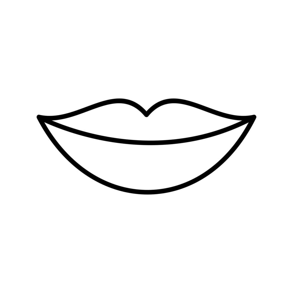 icono de vector de labios