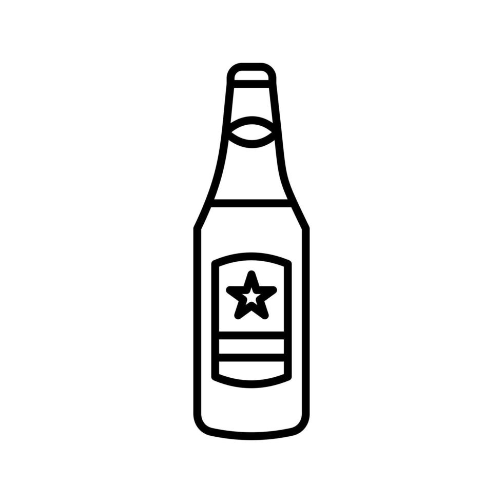 icono de vector de botella de cerveza