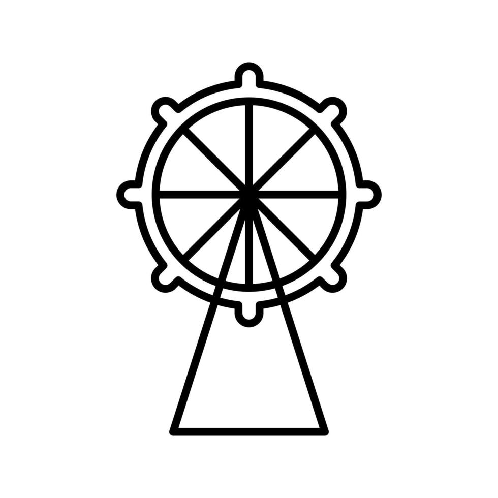 icono de vector de rueda de la fortuna