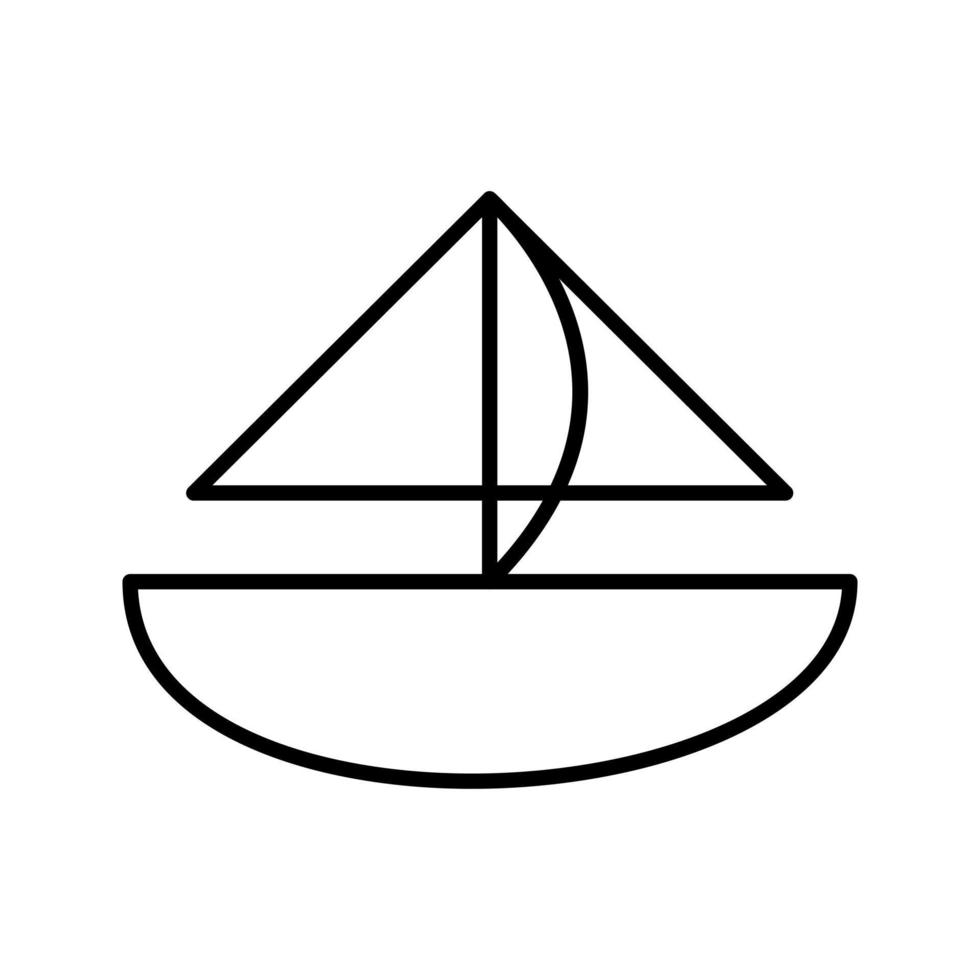 Small Yacht Vector Icon