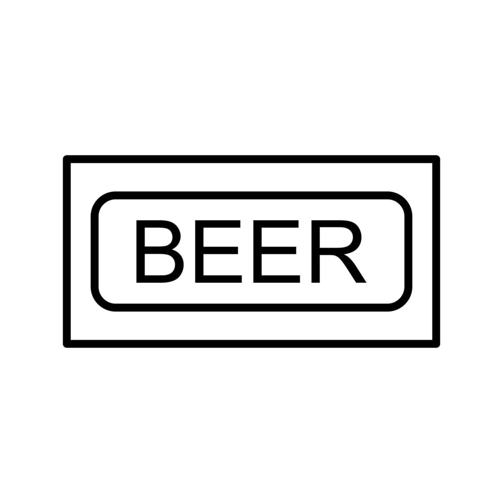 icono de vector de signo de cerveza