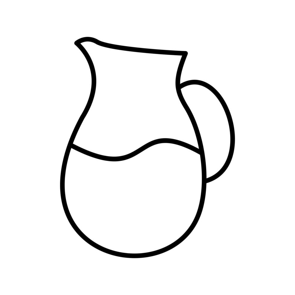 icono de vector de jarra de leche