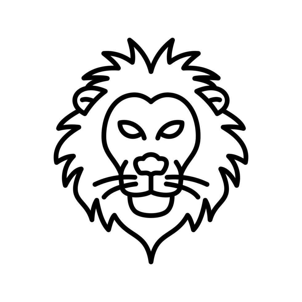 icono de vector de león