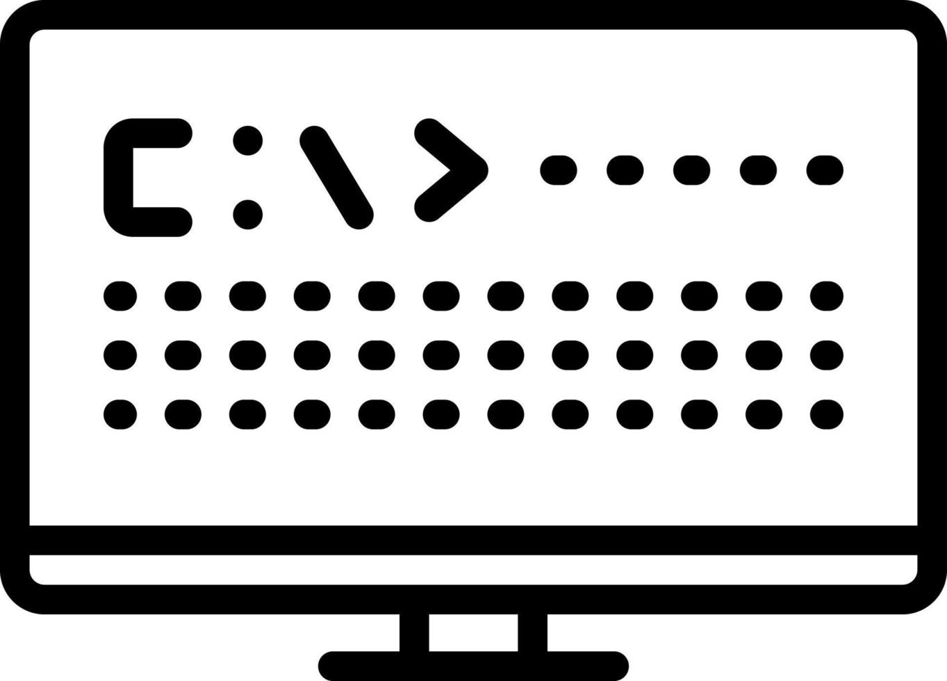 line icon for prompt vector