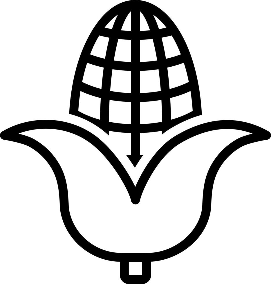 line icon for corn vector