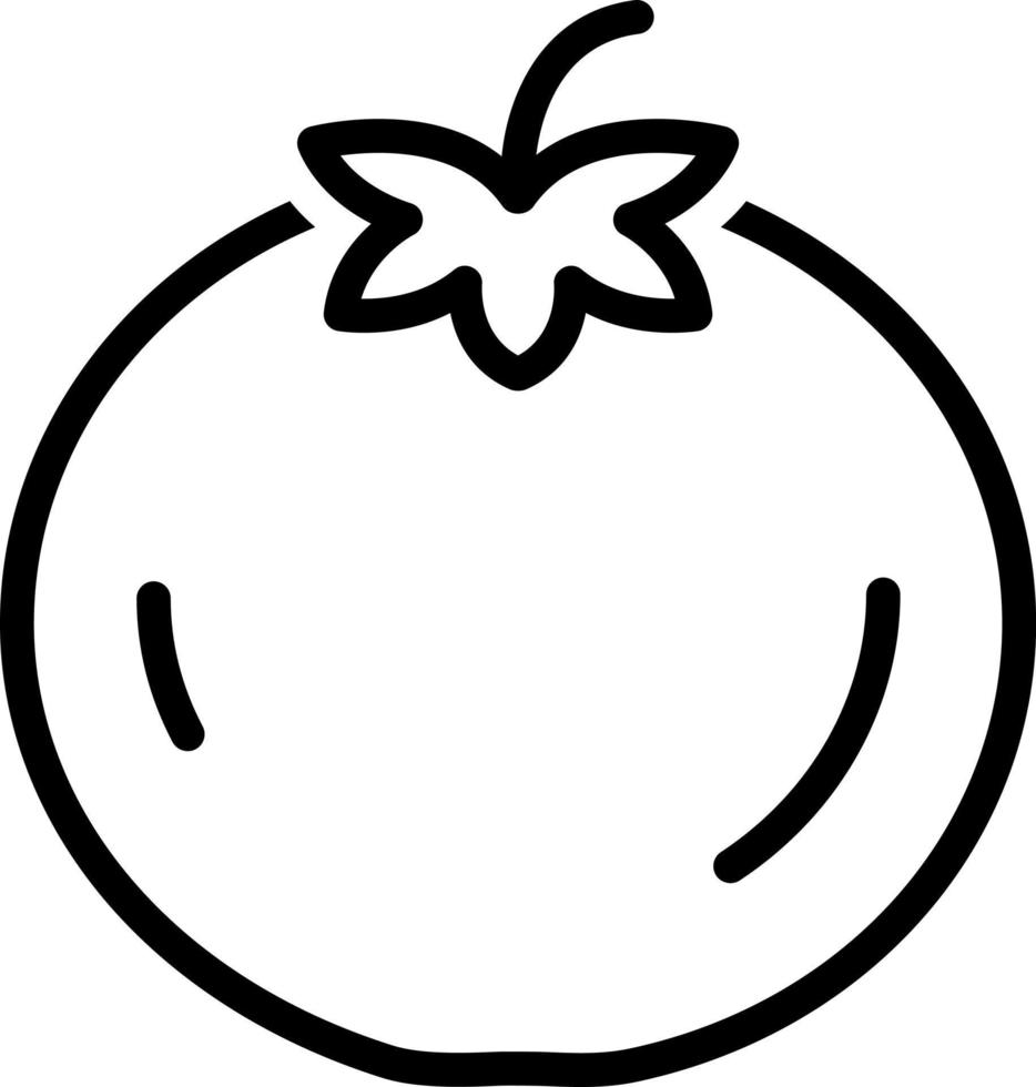 line icon for tomato vector