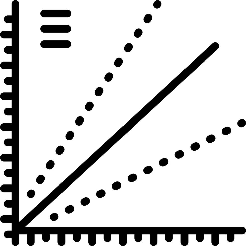 line icon for plot vector