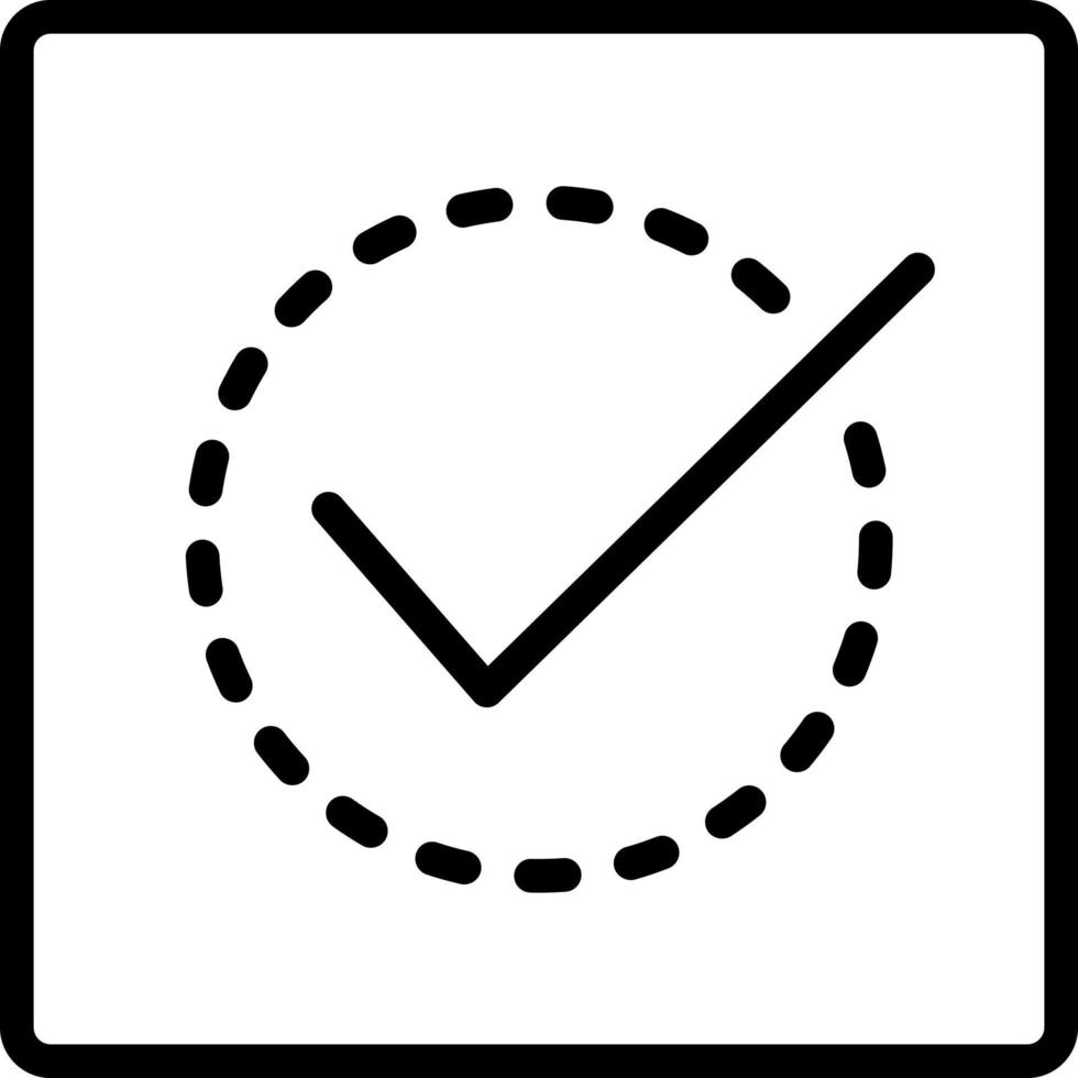 line icon for correct vector