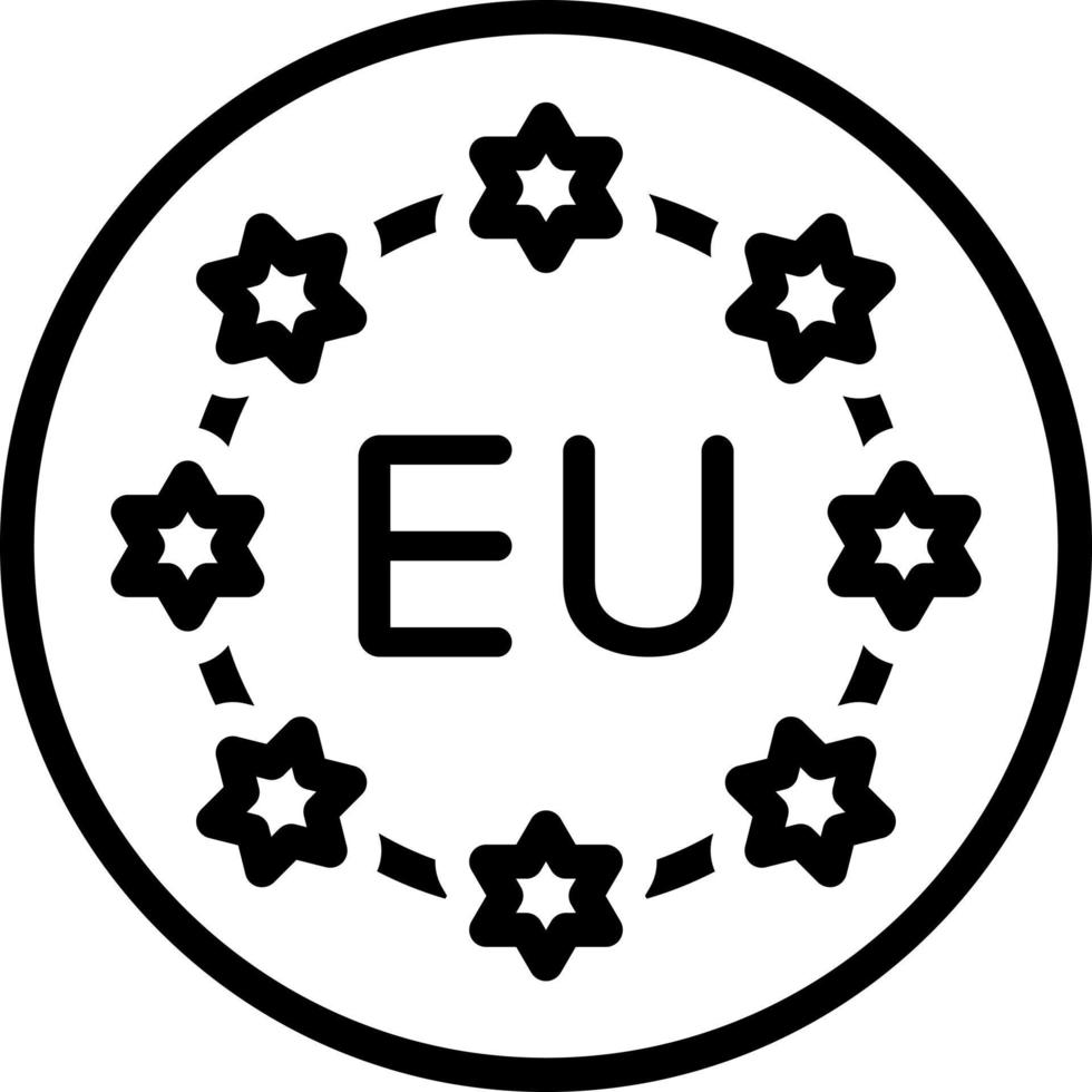 icono de línea para europeo vector