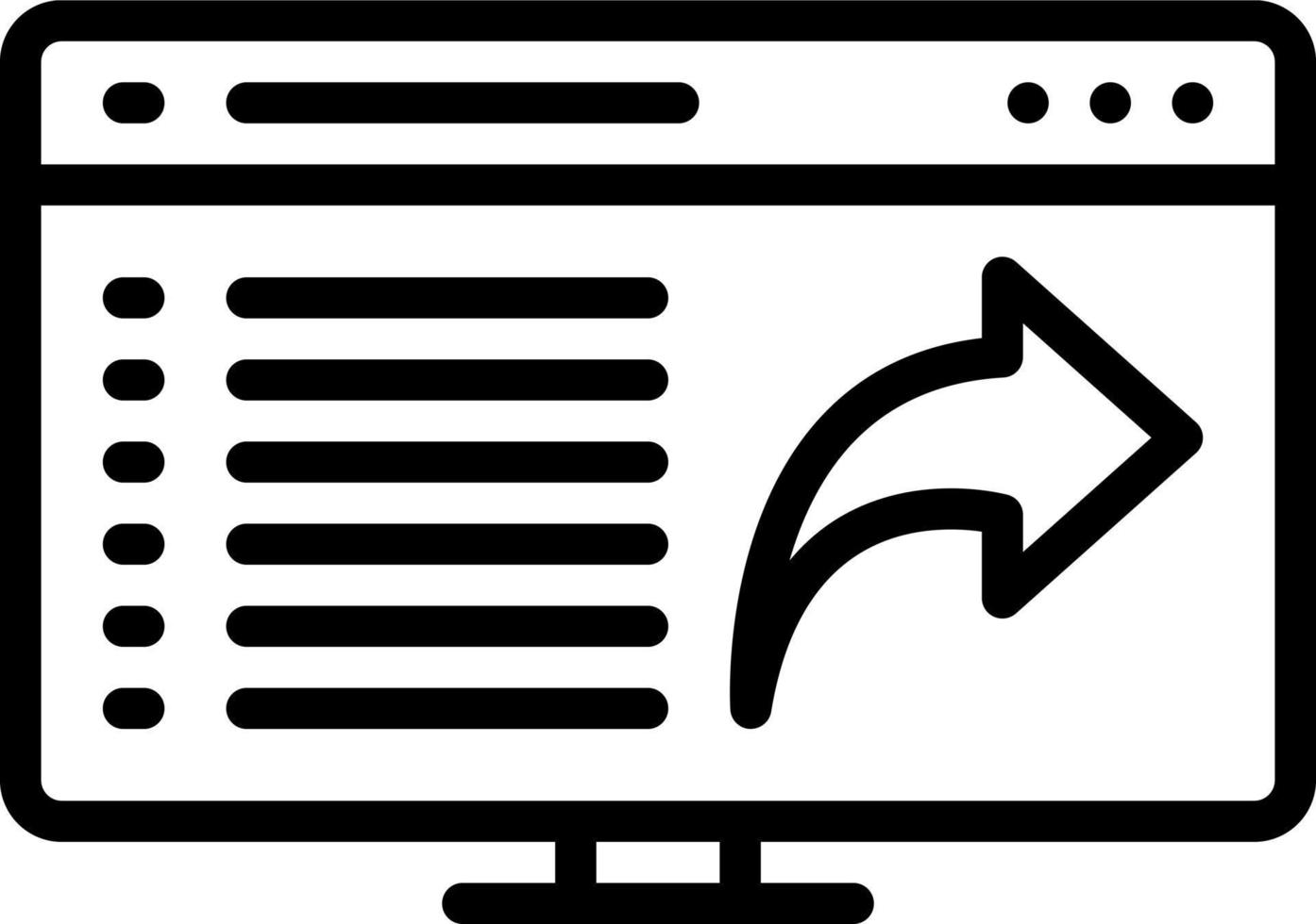 line icon for forward vector