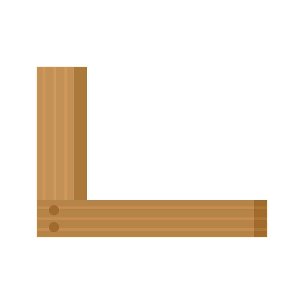 Wood angle icon, flat style vector