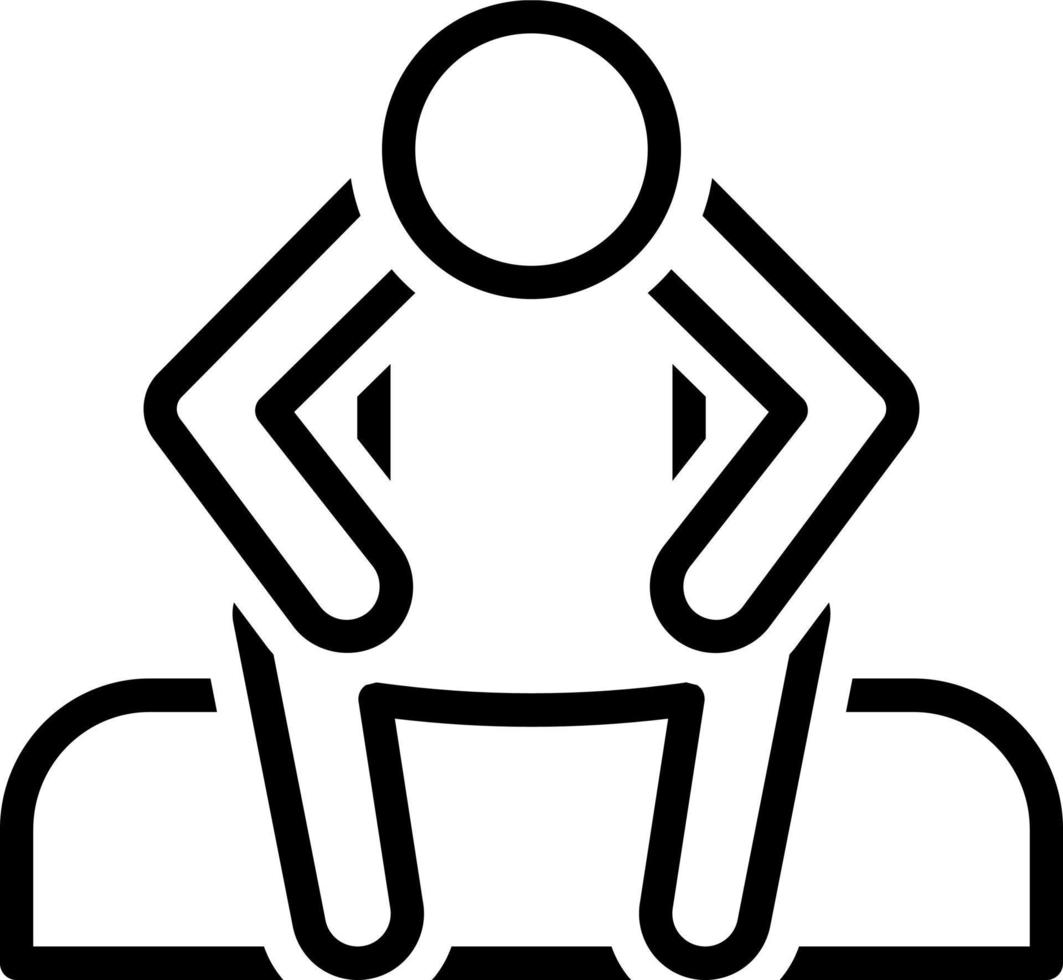 line icon for alone vector