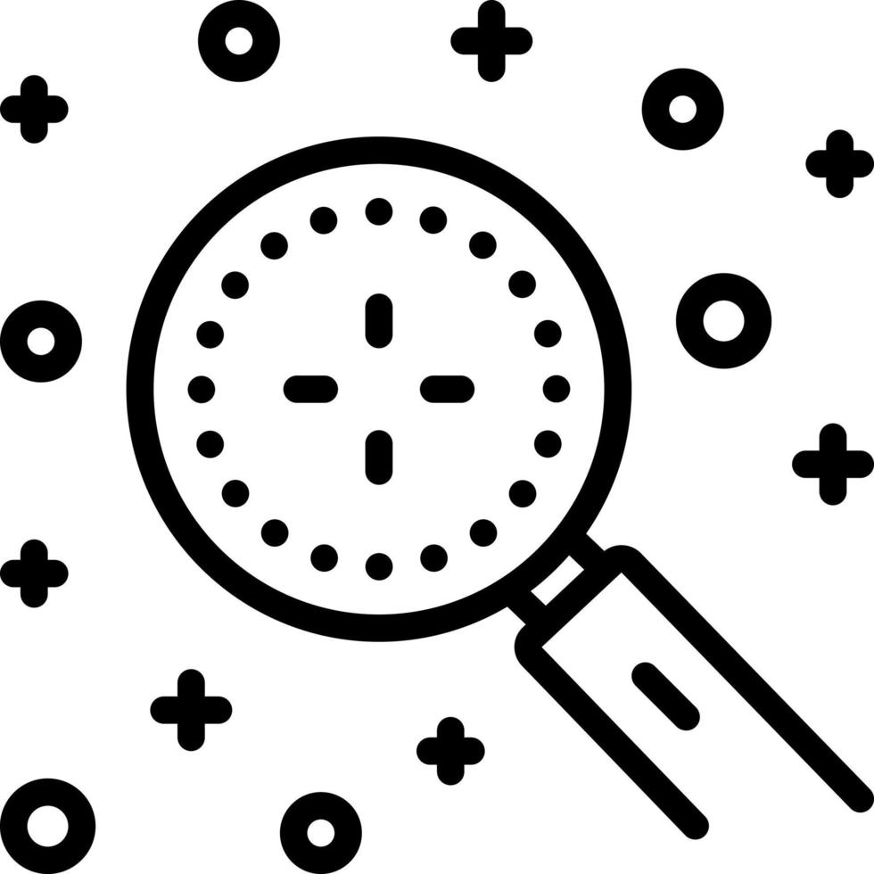 line icon for , magnifying, detect, explore, find out, search, discovery, finding, recognize, vector