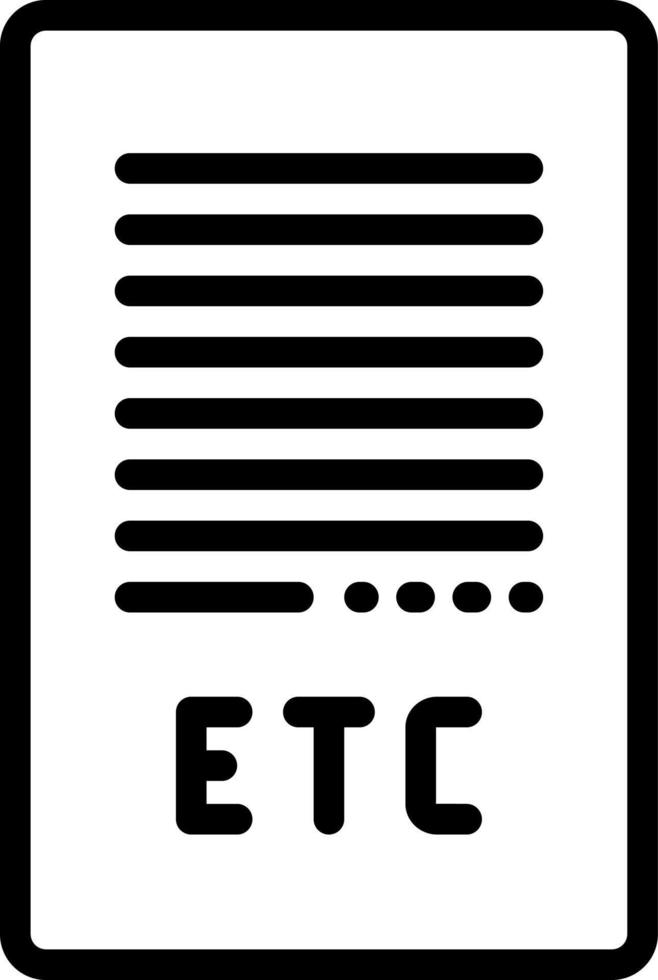 line icon for etc, vector