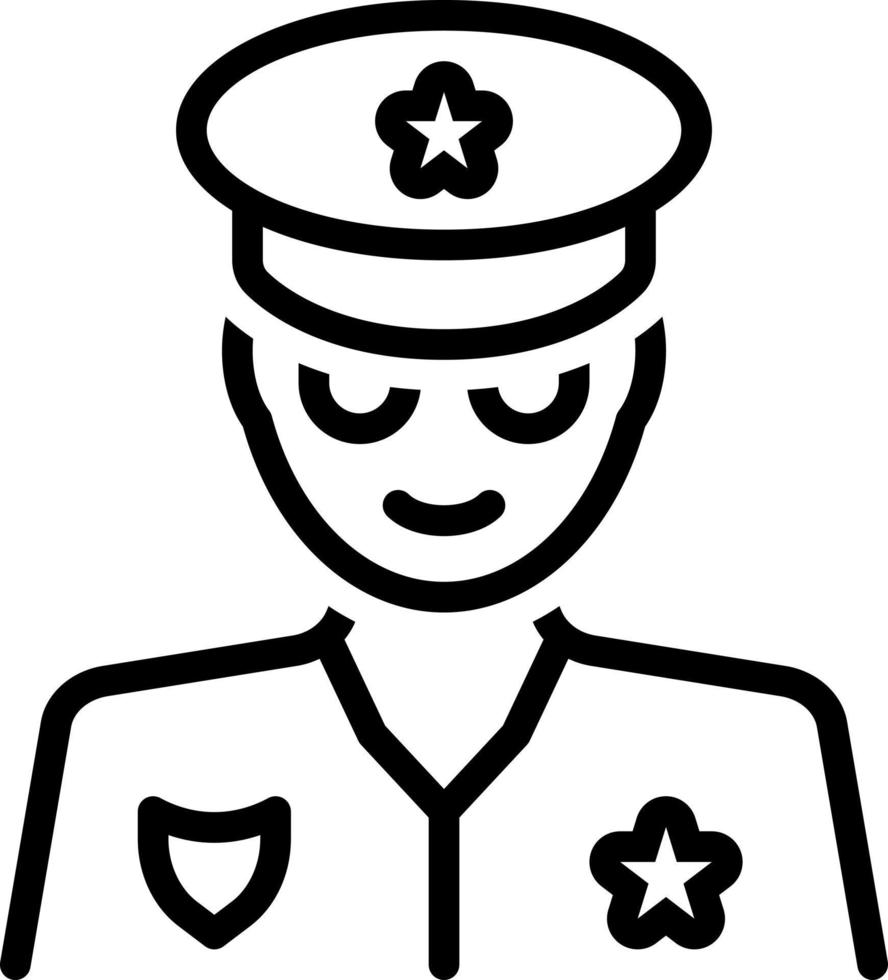 line icon for cop vector