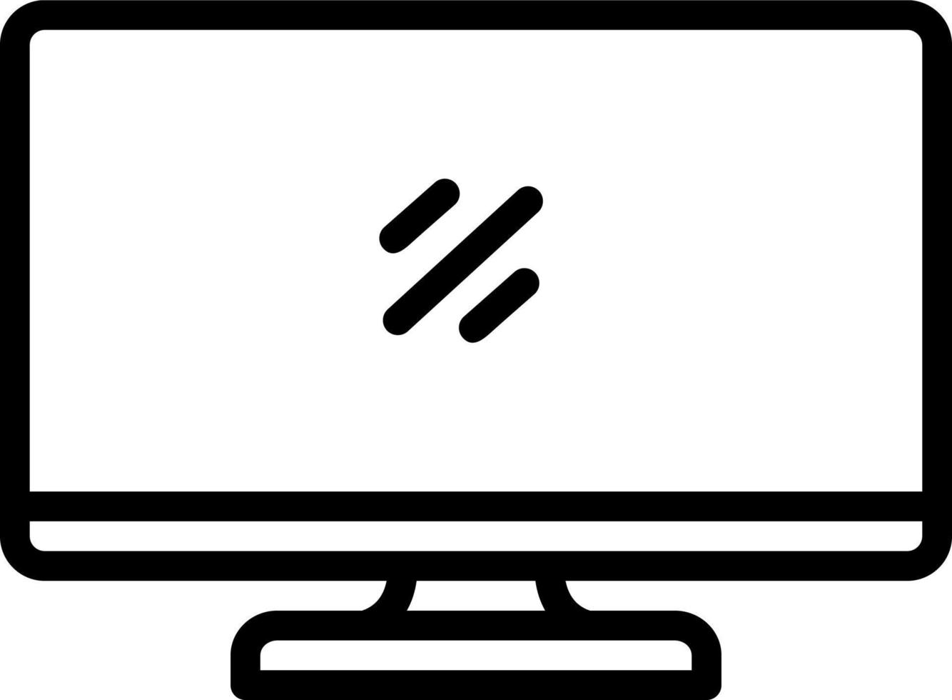 line icon for monitor vector