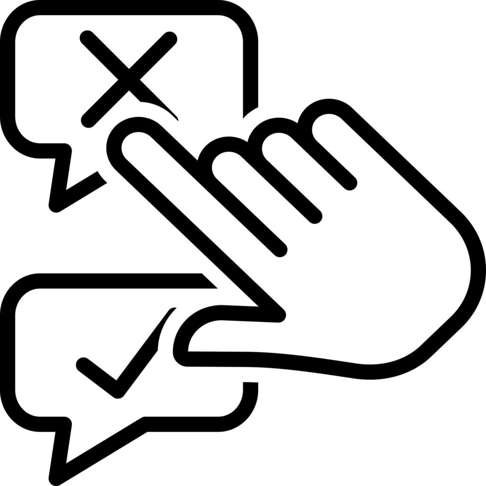 line icon for disagree vector