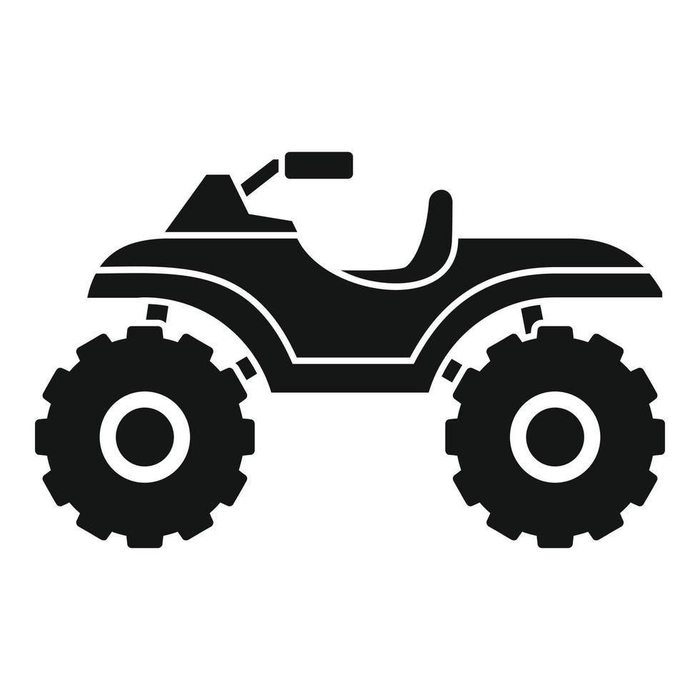 Hunter quad bike icon, simple style vector