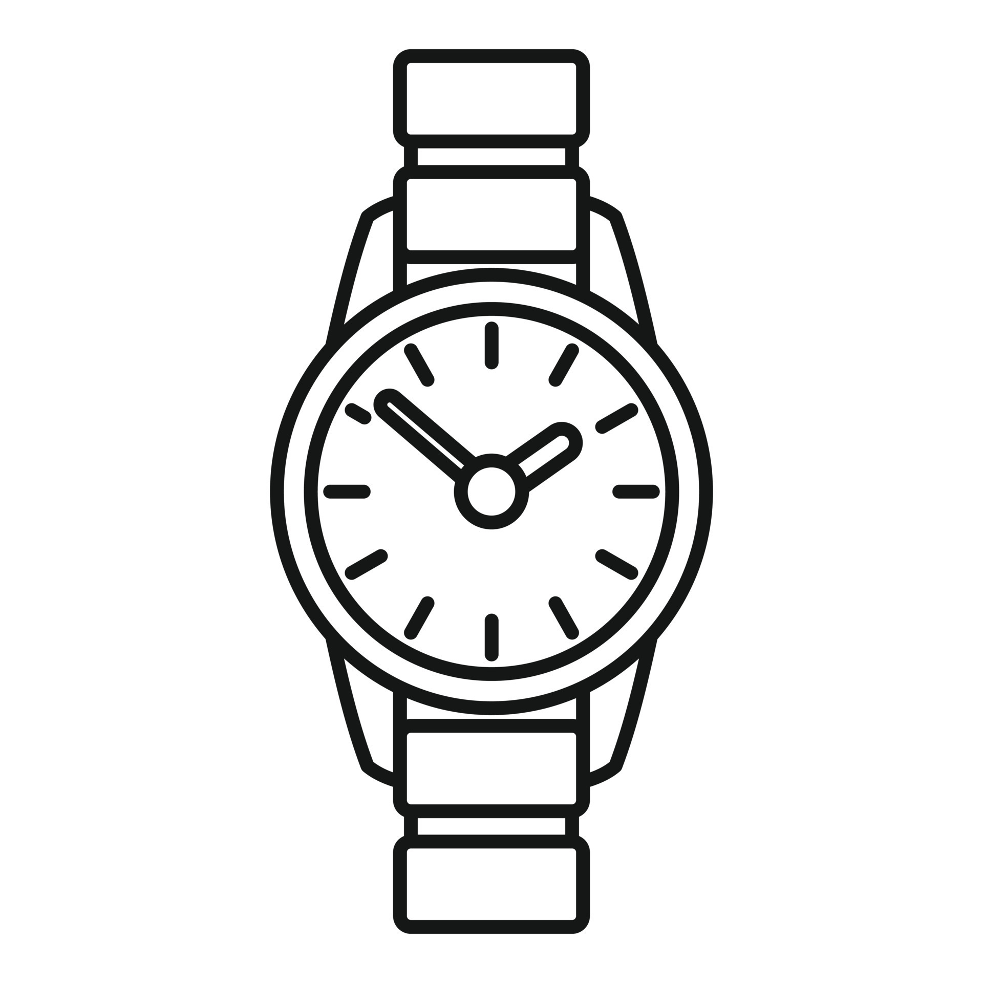 Hand watch icon, outline style 14485951 Vector Art at Vecteezy
