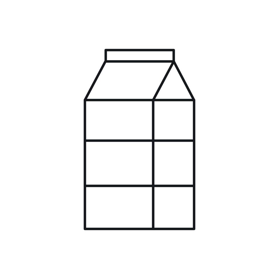 Box of milk icon, outline style vector