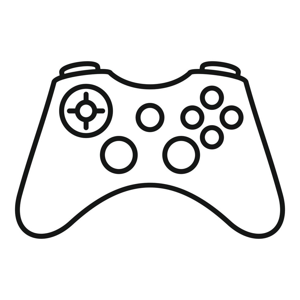 Gamepad icon, outline style vector